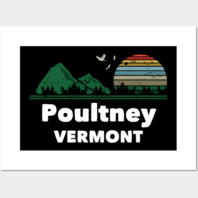 Mountain Sunset Flying Birds Outdoor Poultney Vermont Wall Art by greenrepublicmerch